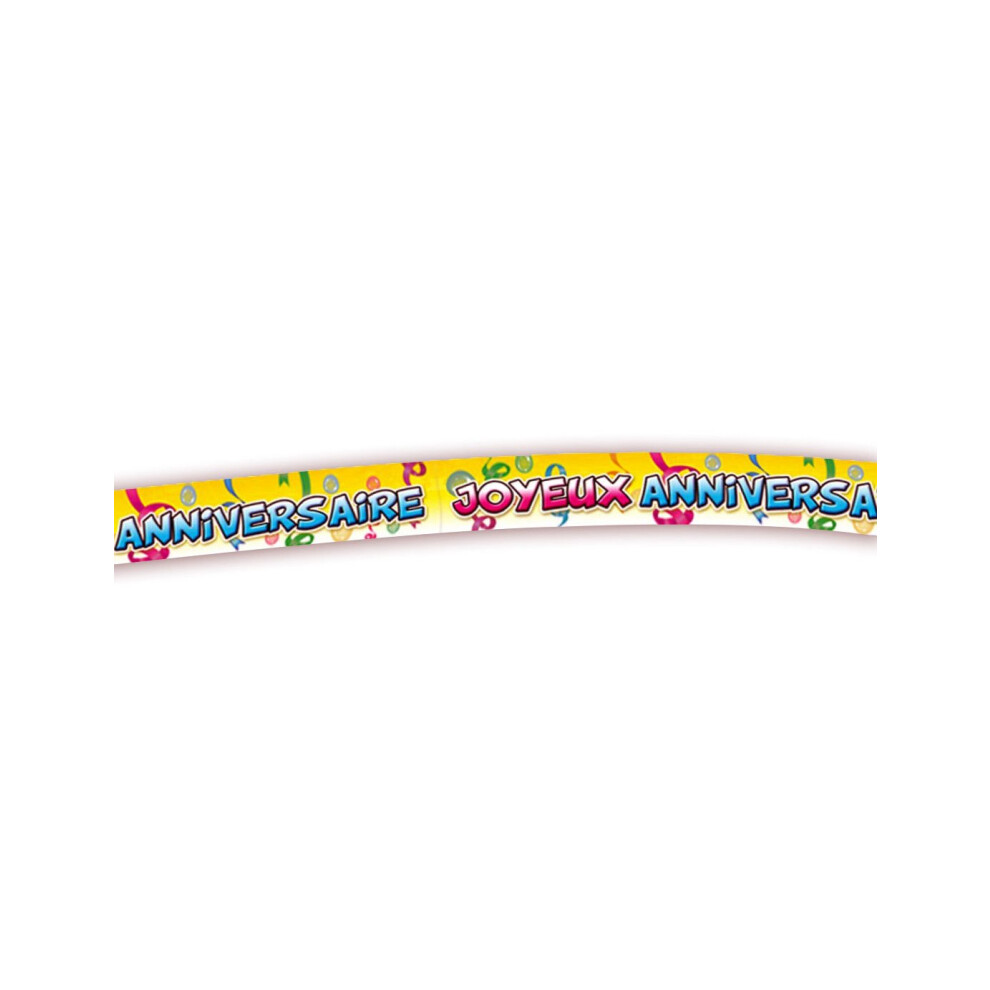New Rubies Happy Birthday Banner Yellow