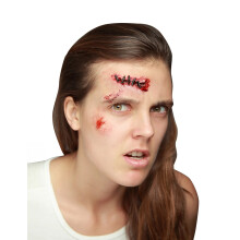 Fake wound with stitches