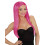 Rubies Long glamorous pink wig for women 1