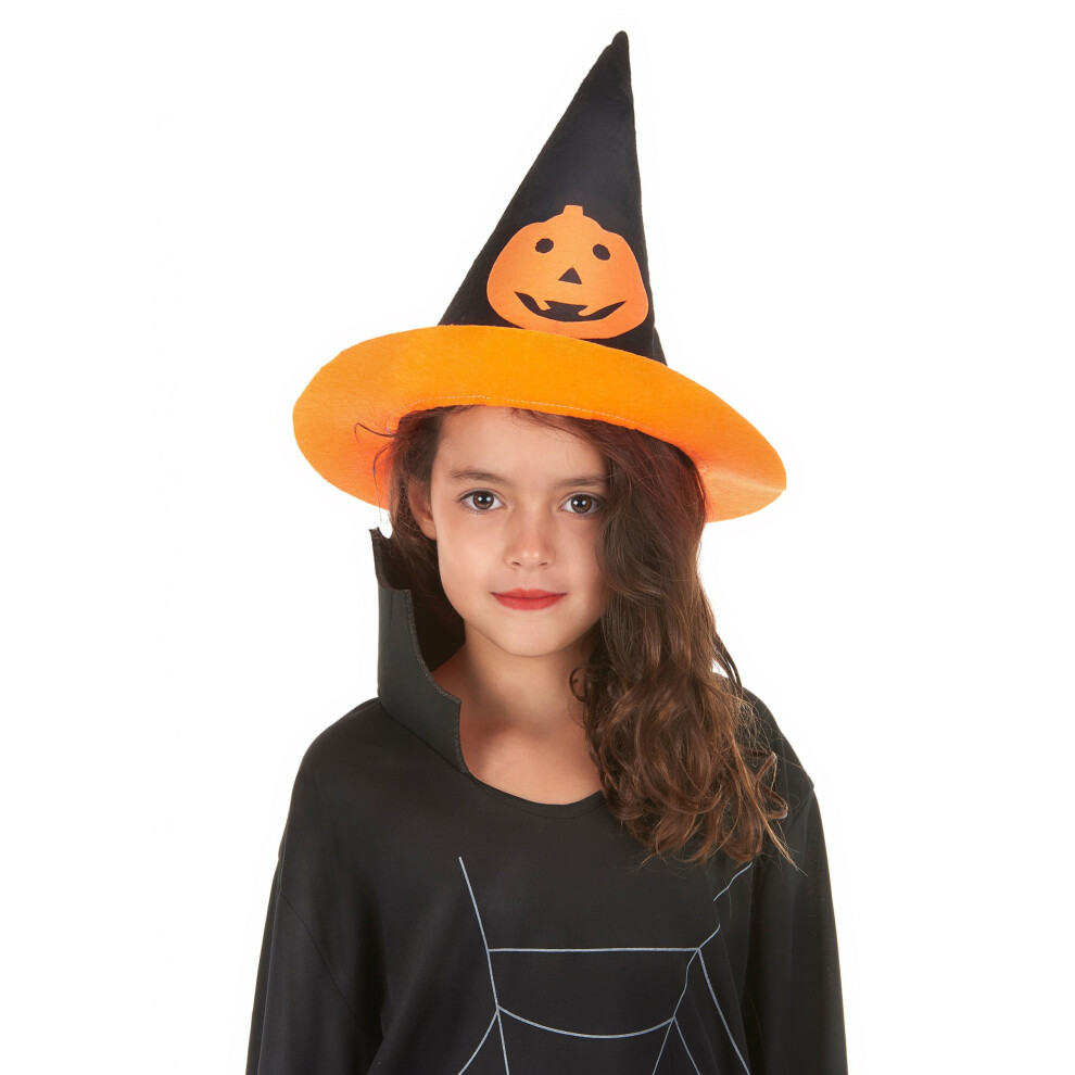 Rubies Halloween Children's Pumpkin Witch Hat Black/Orange