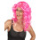 Rubies Women's pink curly wig 1