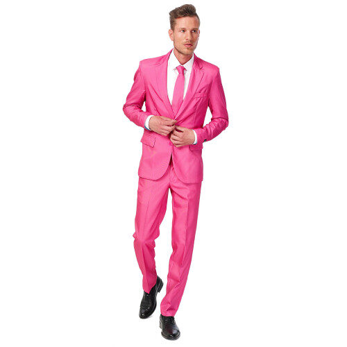 Rubies (M (EU 48-50)) Mr. Solid suit in pink for men Suitmeister