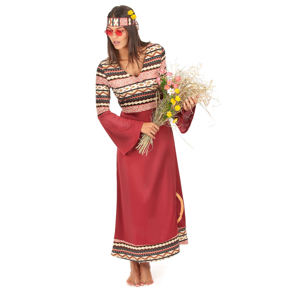 Rubies (S) Burgundy Hippie Costume For Women Red