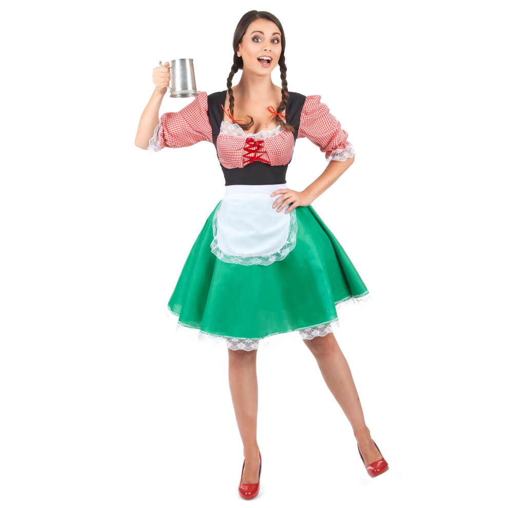 Rubies (S) Colorful Bavarian Costume For Women Black/Red/White