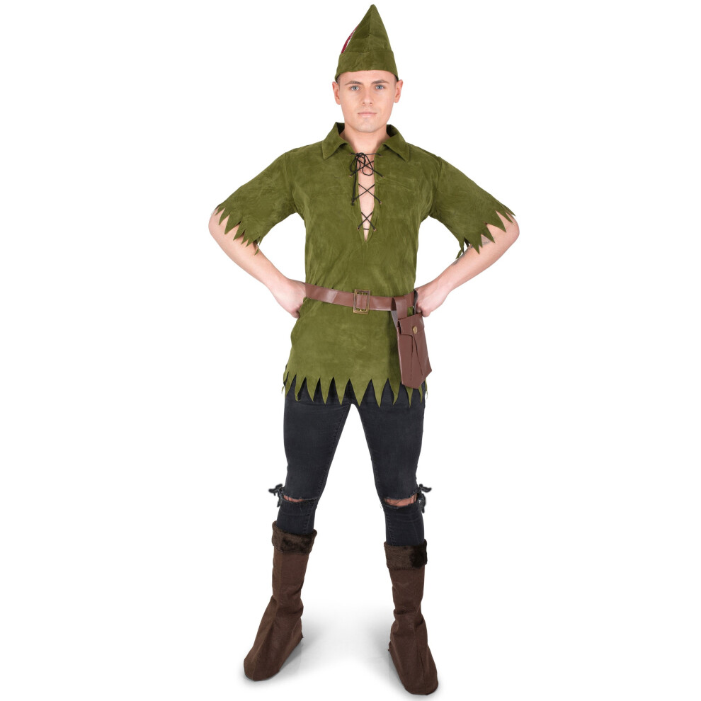 Rubies (L) Men's Suede-Effect Woodland Man Costume
