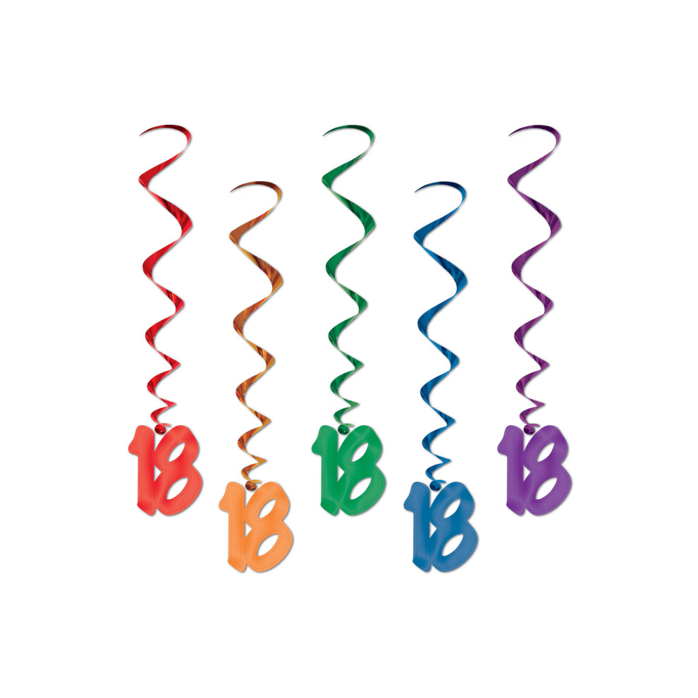 Rubies 5 Multicolo 18-Year-Old Spiral Pendants Green/Red/Blue