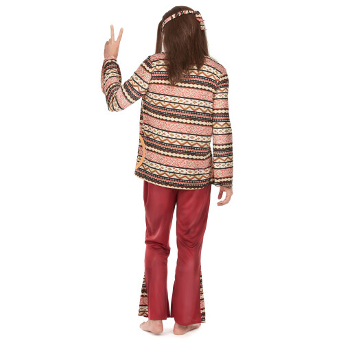 Rubies (M/L) Burgundy hippie costume for men 2