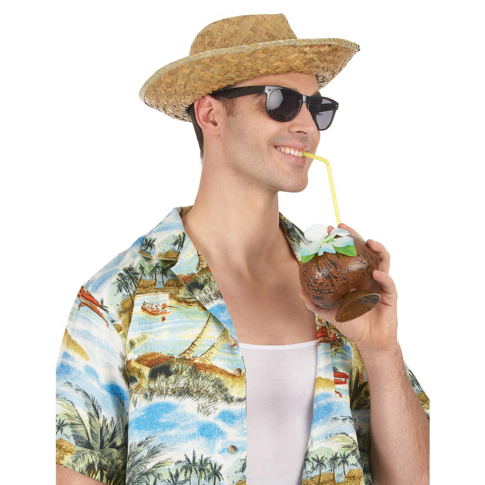 Rubies Adult Straw Panama Hat Black