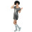 Rubies (XL) Women's silver disco dress costume 2