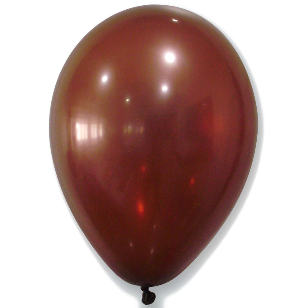 50 Metallic Brown Balloons 30 cm