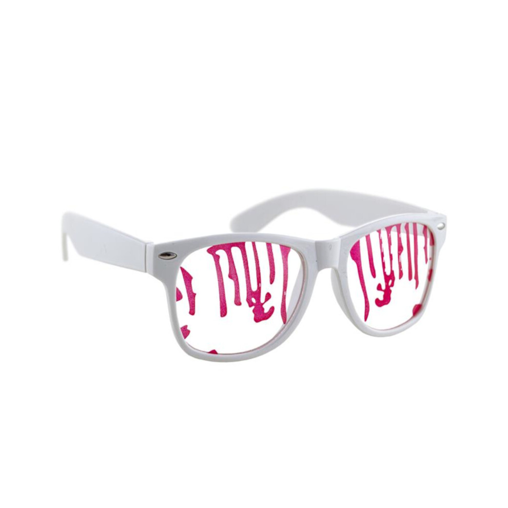 New Rubies Unisex Blood-Splattered Glasses - Adult White