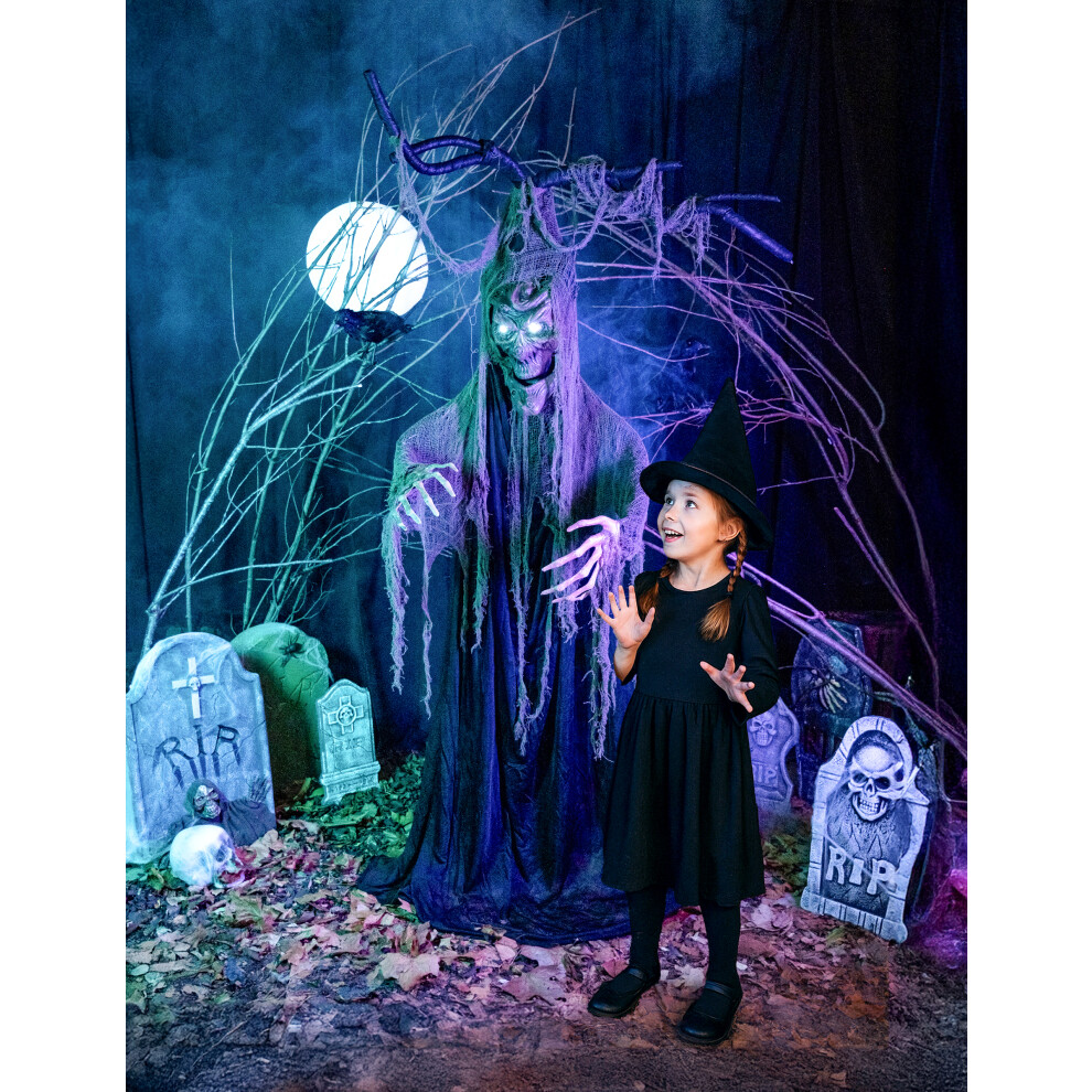 New Rubies 2M Halloween Haunted Tree With Lights And Sounds Black/Gray