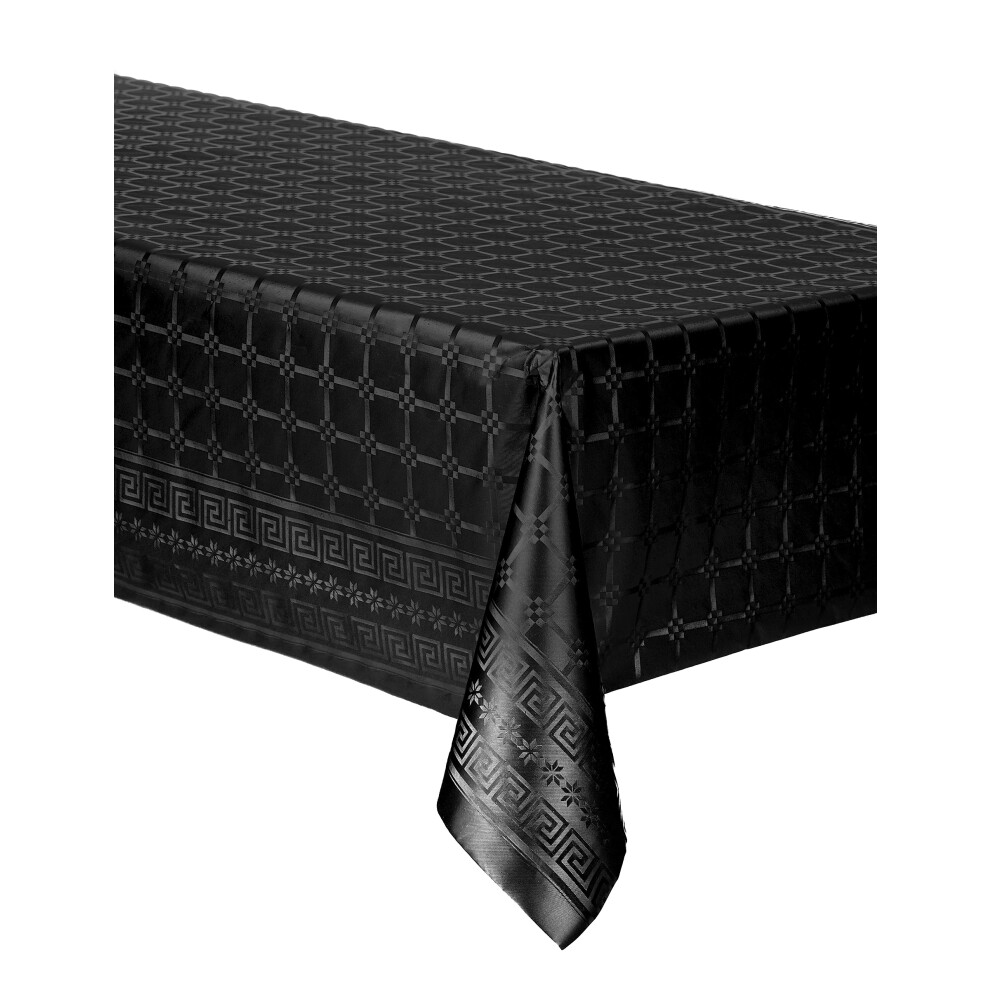Rubies Damask Paper Roll Tablecloth 6 M Black