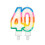 Rubies Birthday candle number 40 1