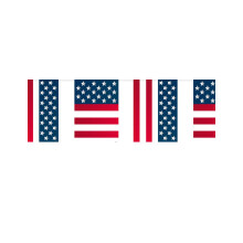 10 meter USA pennant garland