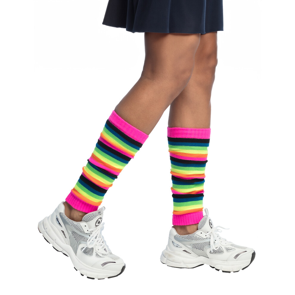 Rubies Adult Neon Rainbow Leggings