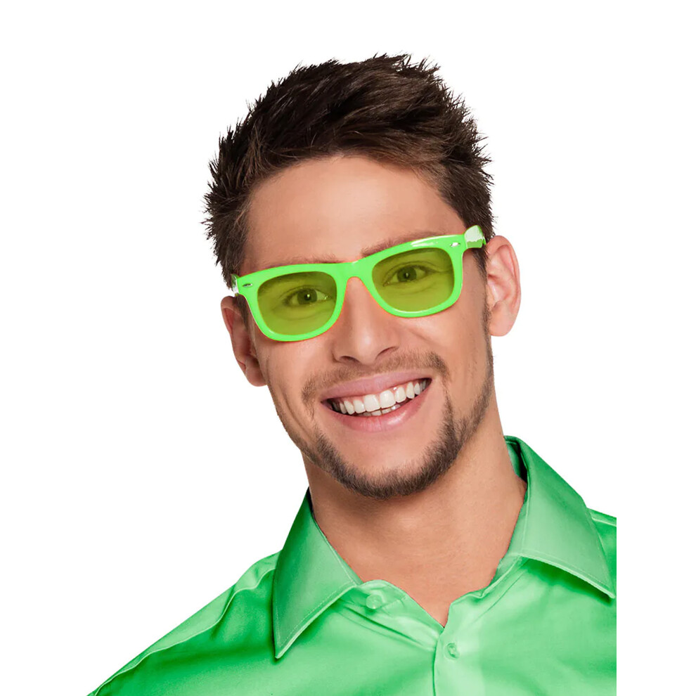 Rubies Adult 80S Neon Glasses Green