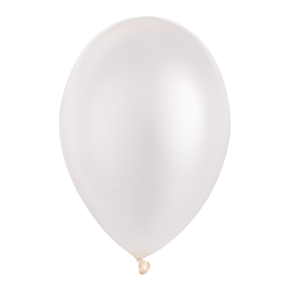 Rubies 50 Metallic Ivory Balloons 30 Cm White
