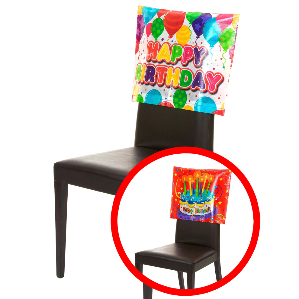 New Rubies Happy Birthday Chair Cover 38 X 48 Cm