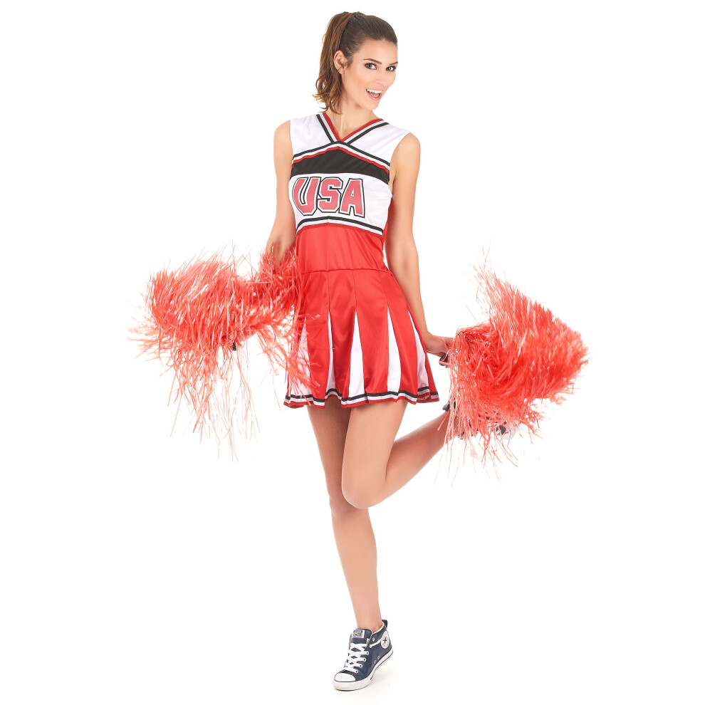 Rubies (Xs / S) Women's Usa Cheerleader Costume