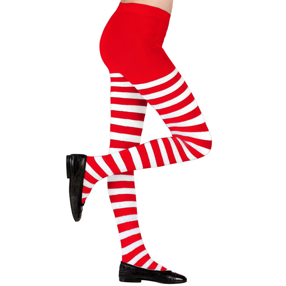 Rubies (4-5 Years (116 Cm)) Children's Red And White Striped Tights White,Red