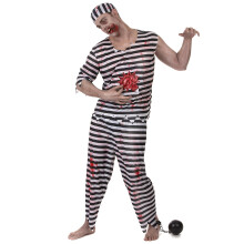 (XL) Scary Zombie Prisoner Costume for Men
