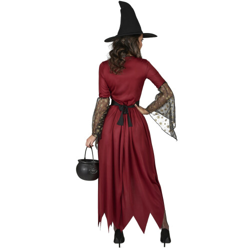 Rubies (S) Red and gold witch costume for women 2