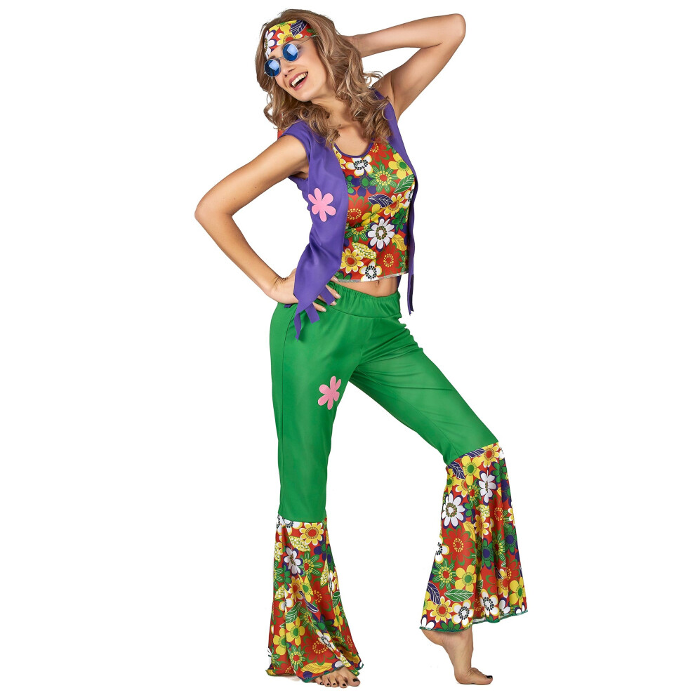 Rubies (M) Hippie Flower Power Costume For Women