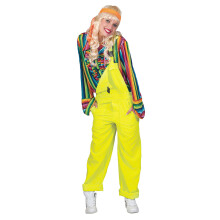 (S) Adult fluorescent yellow jumpsuit costume