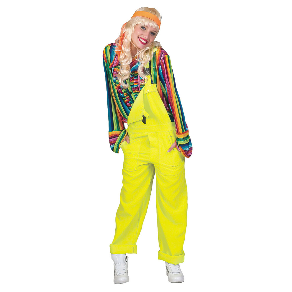 Rubies (S) Adult Fluorescent Jumpsuit Costume Yellow
