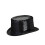 Rubies Black sequin top hat with black outline for adults 2