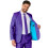 Rubies (L (EU 52-54)) Mr. Solid purple suit for men Suitmeister 3