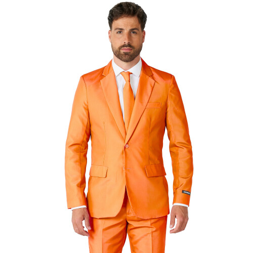 Rubies (XL (EU 56-58)) Mr. Solid orange suit for men Suitmeister 1