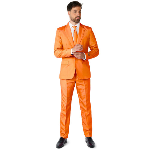 Rubies (XL (EU 56-58)) Mr. Solid orange suit for men Suitmeister
