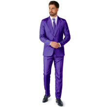 (L (EU 52-54)) Mr. Solid purple suit for men Suitmeister