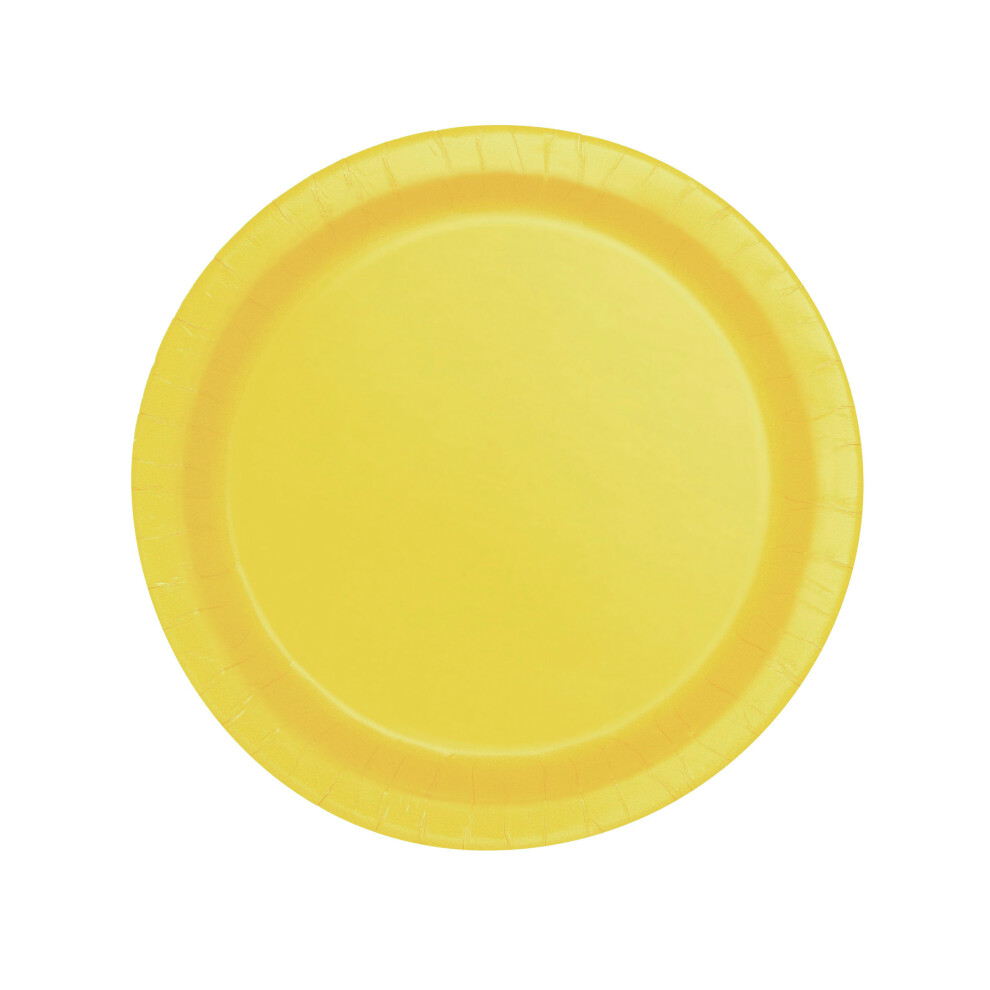 Rubies 16 Light Yellow Cardboard Plates 22 Cm