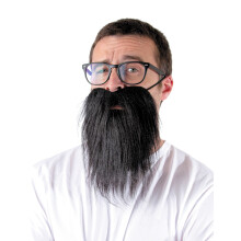 Adult black hipster beard