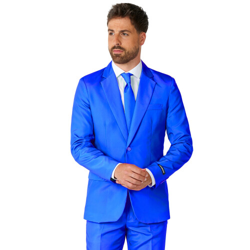 Rubies (XL (EU 56-58)) Mr. Solid blue men's suit by Suitmeister 1