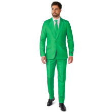 (L (EU 52-54)) Mr. Solid green suit for men Suitmeister