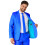 Rubies (XL (EU 56-58)) Mr. Solid blue men's suit by Suitmeister 3