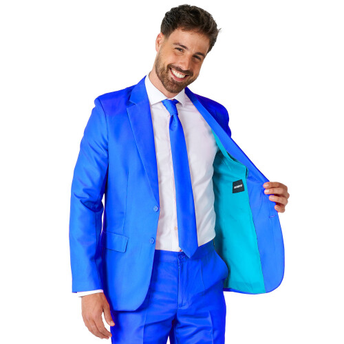 Rubies (XL (EU 56-58)) Mr. Solid blue men's suit by Suitmeister 2