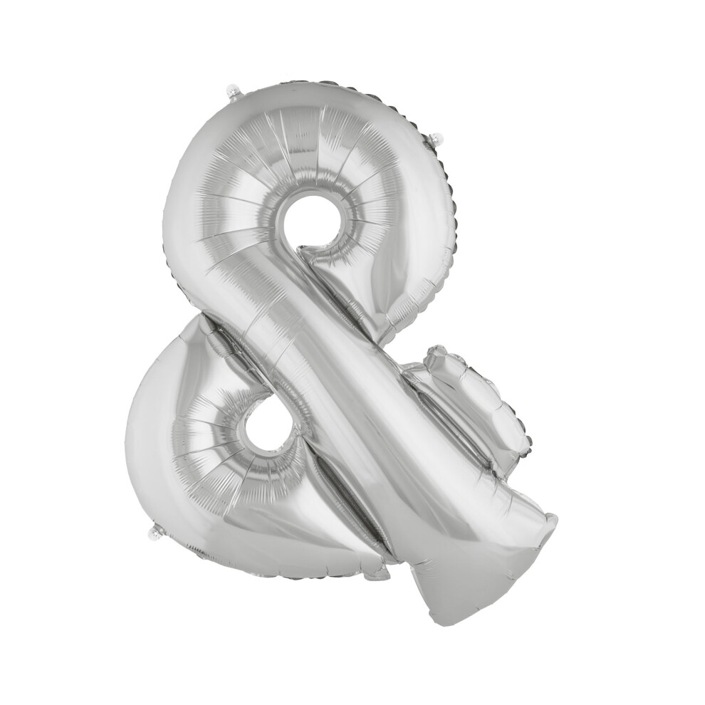 Rubies Giant Foil Balloon Symbol & 80 Cm Silver