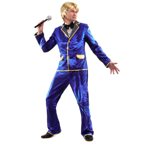 Rubies (M) Blue disco singer costume for men