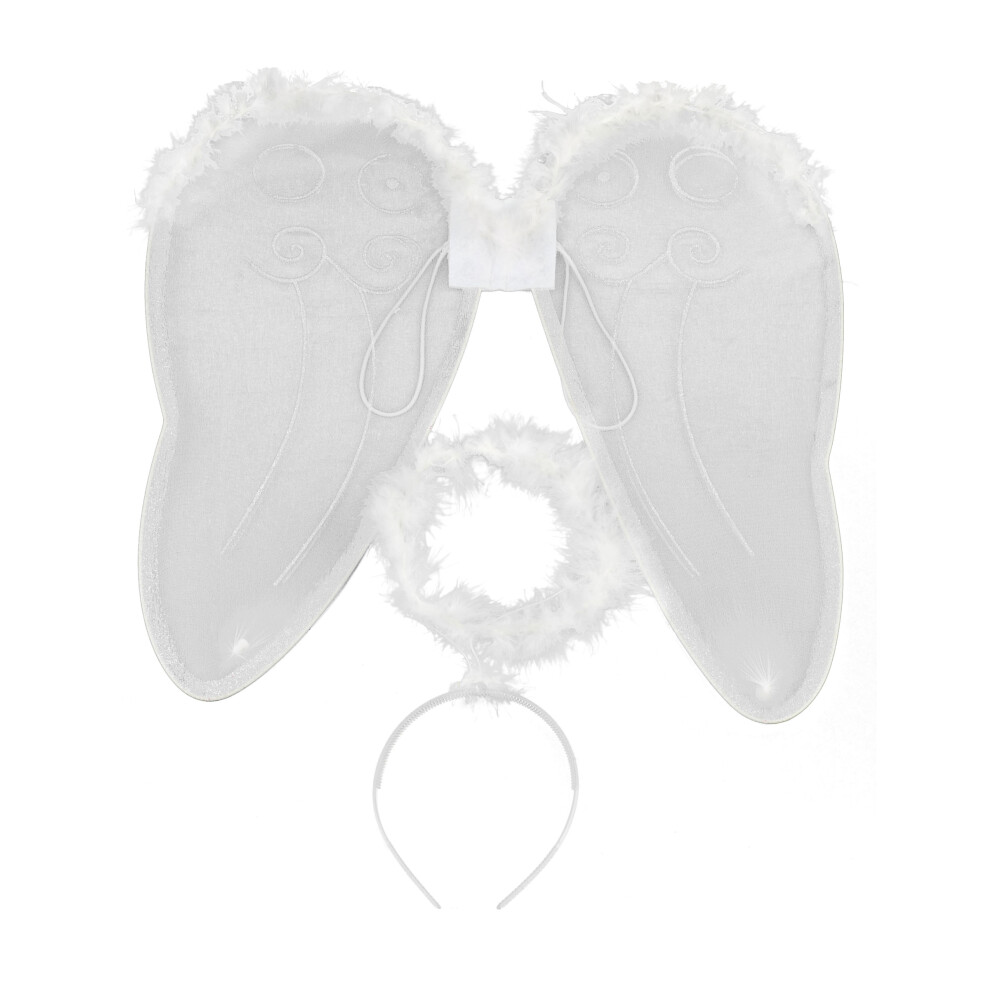 Rubies Angel Kit With Wings And Halo For Adults White/Silver