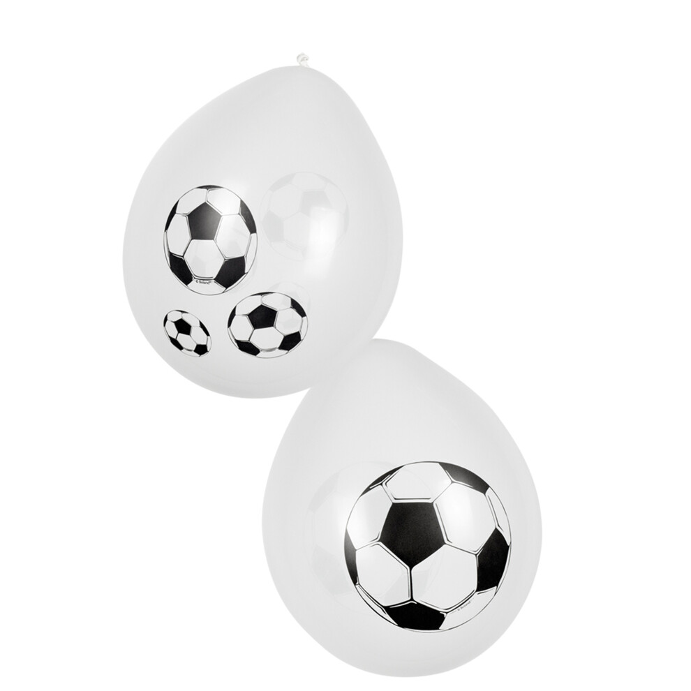6 Football Party Balloons 25 cm