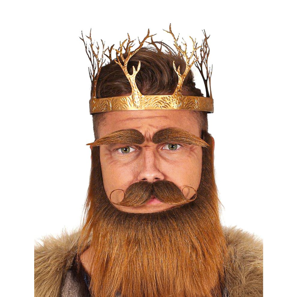 Rubies Adult Medieval King Crown Gold