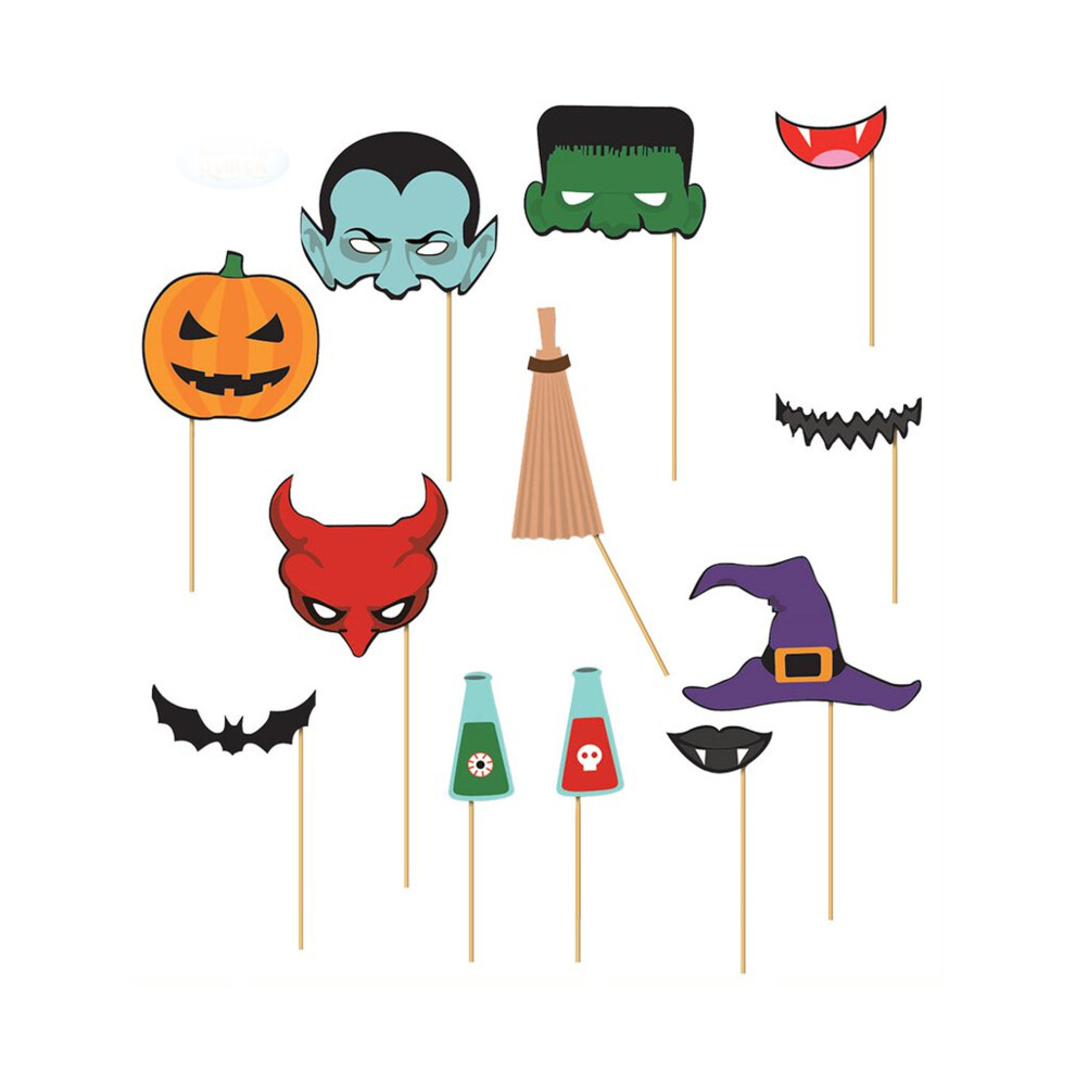 Rubies 12-Piece Halloween Photobooth Kit Green