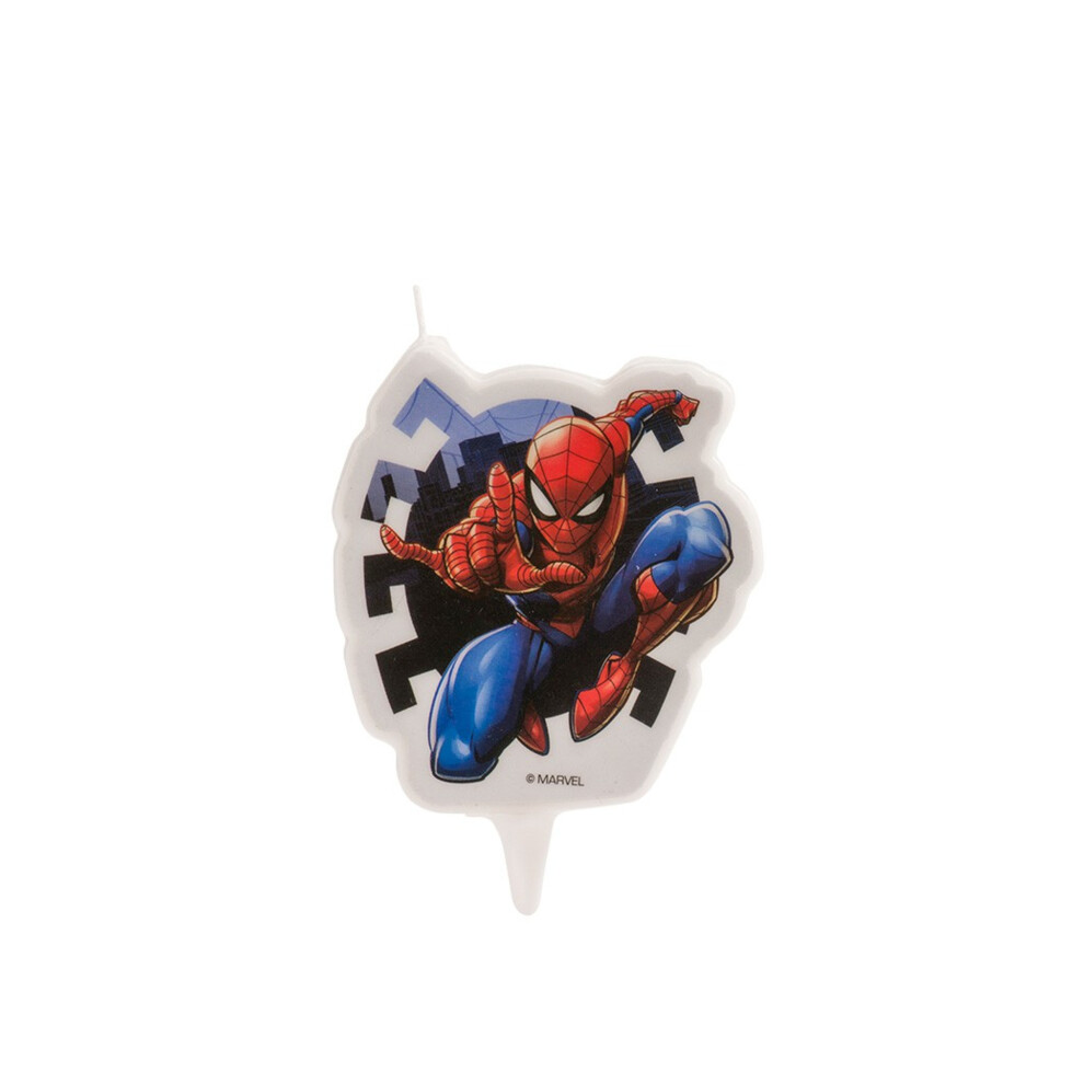 Rubies Spiderman Birthday Candle 7.5 Cm