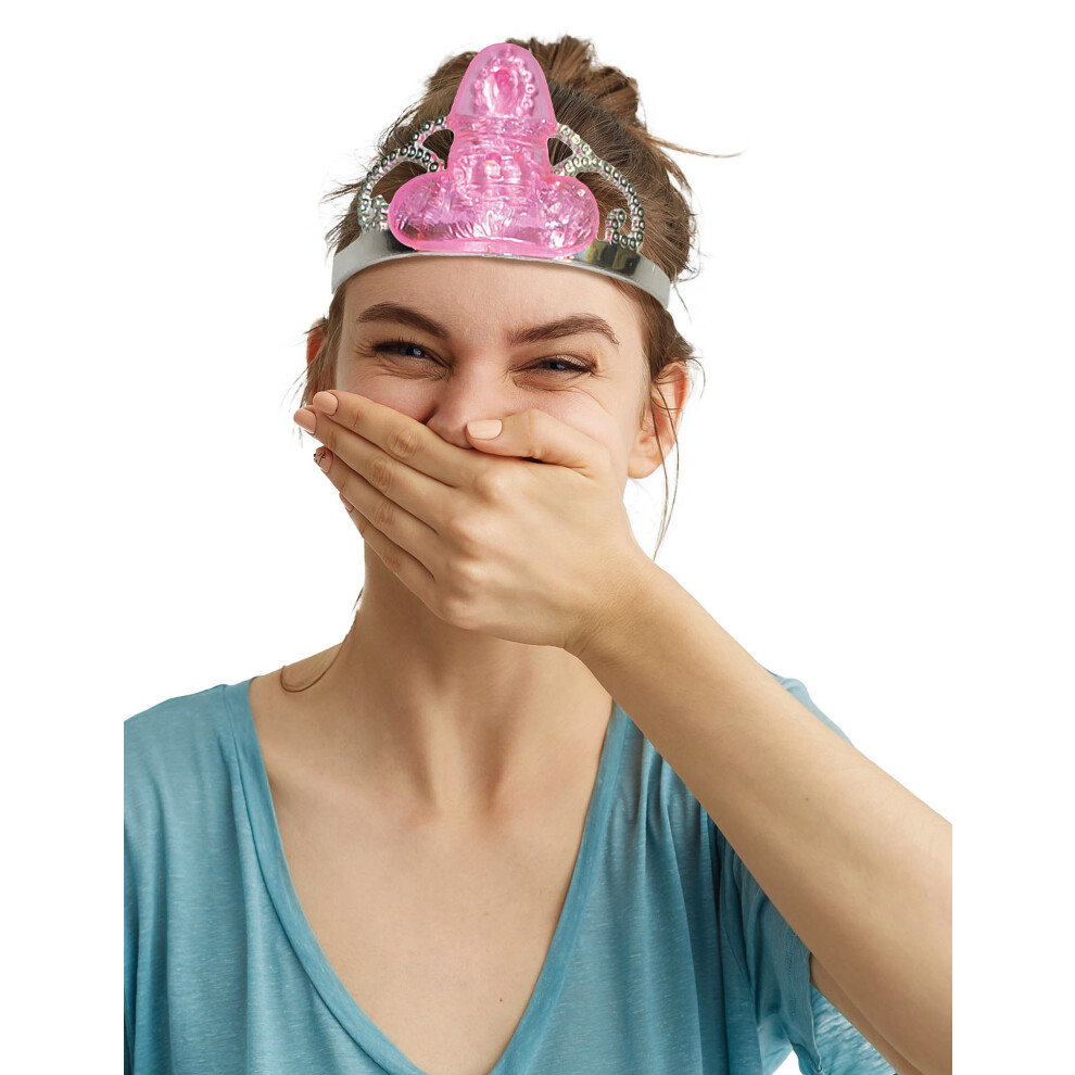 Rubies Adult Penis Humorous Tiara Silver