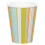 Rubies 8 Jungle Striped Multicolored Paper Cups 256 ml 1